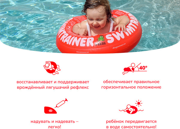 Изображение товара Надувной круг Swimtrainer Classic 11111 (красный)