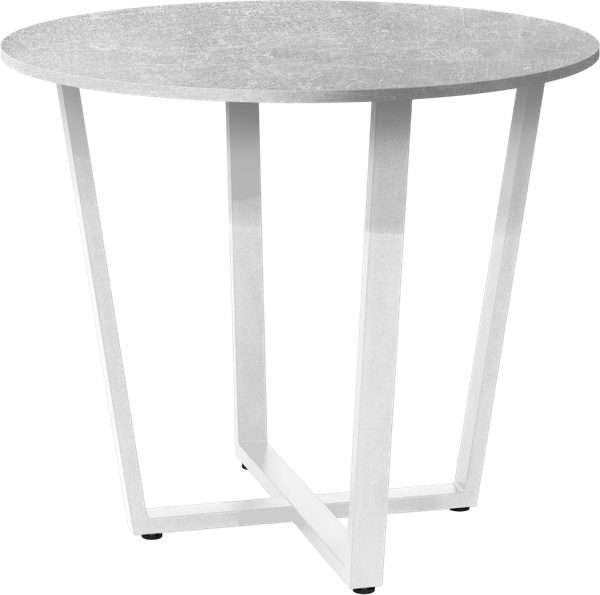 Изображение товара Обеденный стол Millwood Орлеан Л18 D90x1.8 (бетон/металл белый)