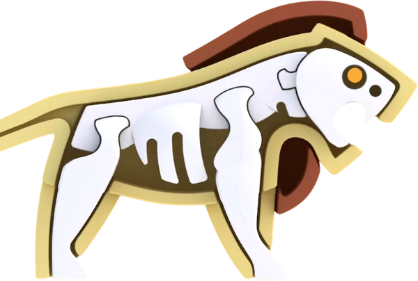 Изображение товара Игрушка-конструктор Halftoys Animal Лев HAS001