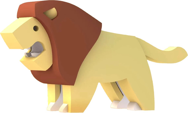 Изображение товара Игрушка-конструктор Halftoys Animal Лев HAS001