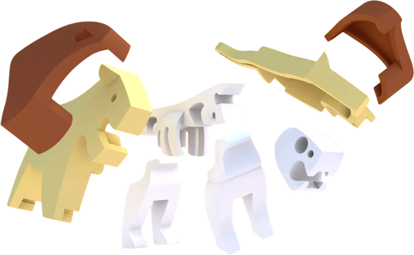 Изображение товара Игрушка-конструктор Halftoys Animal Лев HAS001