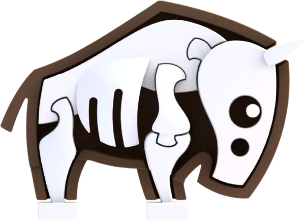 Изображение товара Игрушка-конструктор Halftoys Animal Гну HAS003