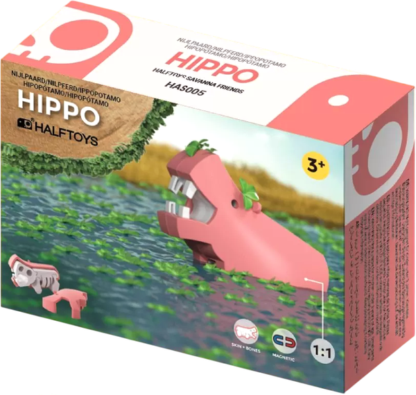 Изображение товара Игрушка-конструктор Halftoys Animal Бегемот HAS005