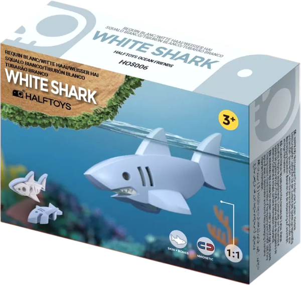 Изображение товара Игрушка-конструктор Halftoys Ocean Белая акула HOS006