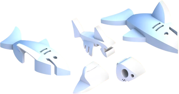 Изображение товара Игрушка-конструктор Halftoys Ocean Белая акула HOS006