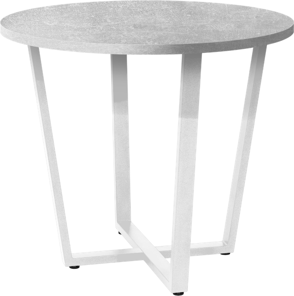 Изображение товара Обеденный стол Millwood Лофт Орлеан Л D90x75 (бетон/металл белый)