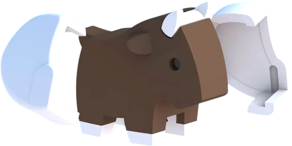 Изображение товара Игрушка-конструктор Halftoys Baby Animal Гну HAB003