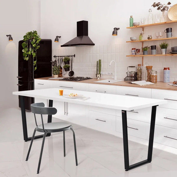 Изображение товара Обеденный стол Millwood Уэльс 180x80х75 (белый/металл черный)