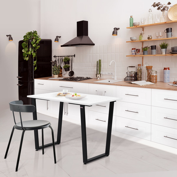 Изображение товара Обеденный стол Millwood Уэльс Л18 100x70х75 (белый/металл черный)