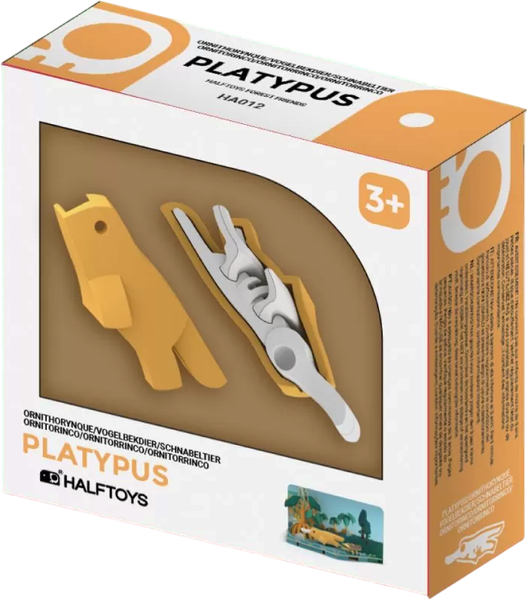 Изображение товара Игрушка-конструктор Halftoys Animal Утконос с диорамой HA012