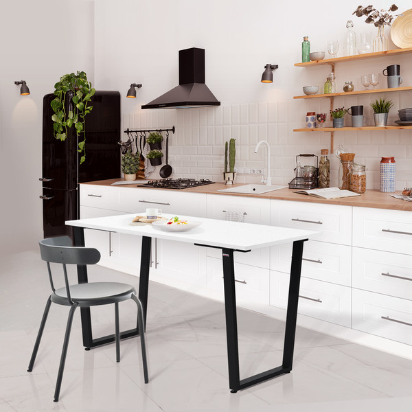 Изображение товара Обеденный стол Millwood Уэльс Л18 120x70х75 (белый/металл черный)