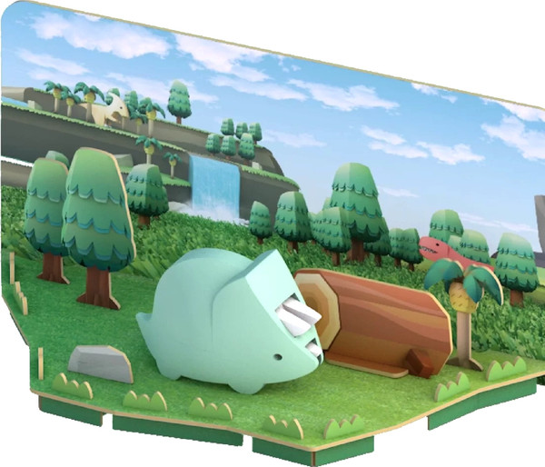 Изображение товара Игрушка-конструктор Halftoys Dino Трицера с диорамой HD001