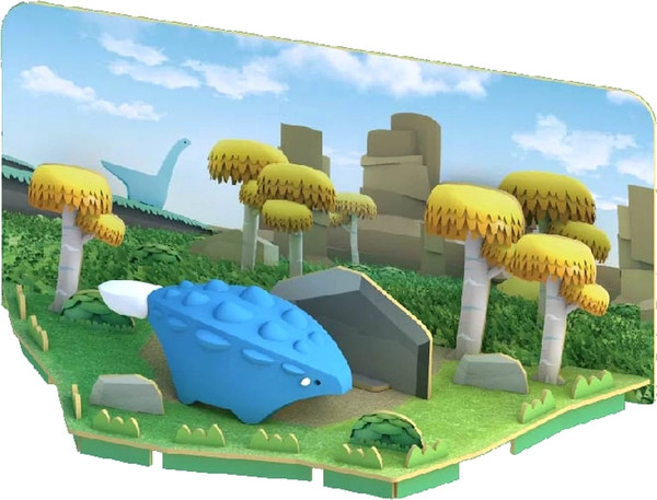 Изображение товара Игрушка-конструктор Halftoys Dino Анкило с диорамой HD004