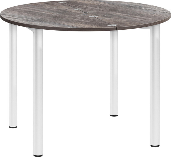 Изображение товара Обеденный стол Millwood Далис 1 D50-100x100x76 (сосна пасадена/металл белый)