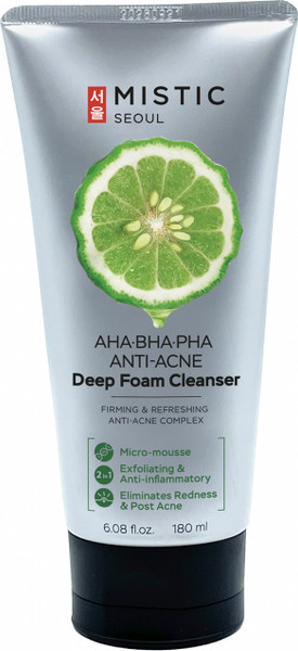 Изображение товара Пенка для умывания Mistic AHA BHA PHA Anti-Acne Глубокоочищающая (180мл)