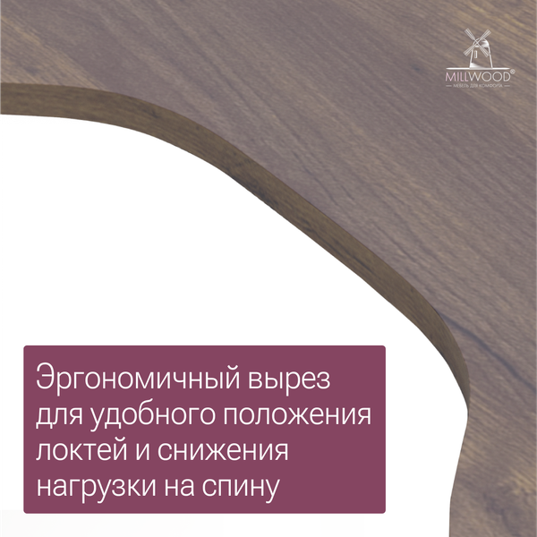 Изображение товара Компьютерный стол Millwood Каир Угловой 160x120х93.05 (дуб табачный Craft/металл черный)