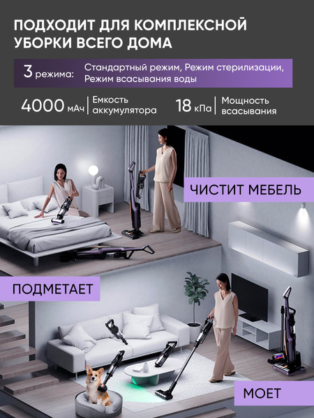 Изображение товара Вертикальный пылесос Deerma DEM-P40 PROW