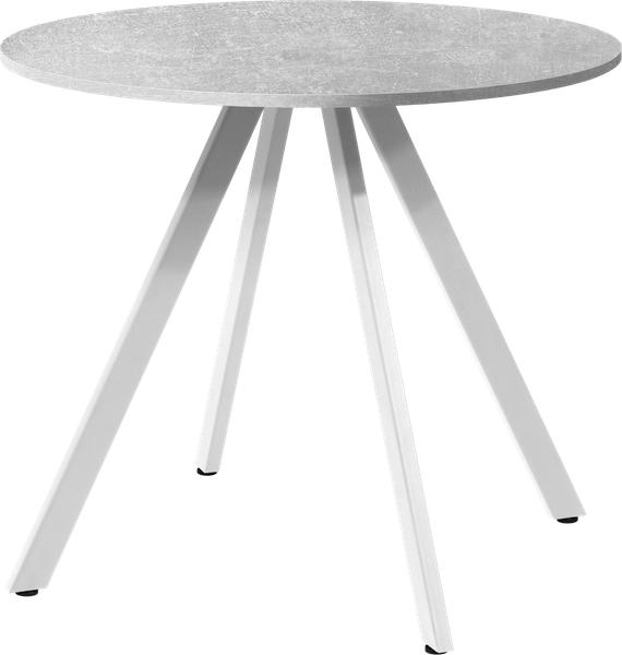 Изображение товара Обеденный стол Millwood Олесунн D90x90x75х1.8 (бетон/металл белый)