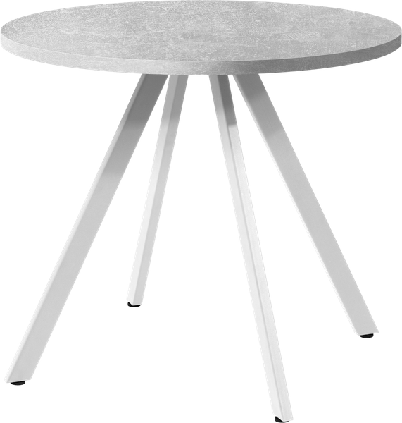 Изображение товара Обеденный стол Millwood Олесунн D90x90x75 (бетон/металл белый)