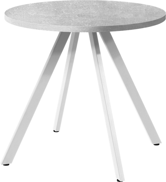 Изображение товара Обеденный стол Millwood Олесунн D80x80x75 (бетон/металл белый)