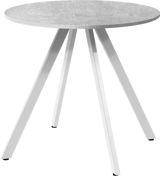 Изображение товара Обеденный стол Millwood Олесунн D80x80x75х1.8 (бетон/металл белый)