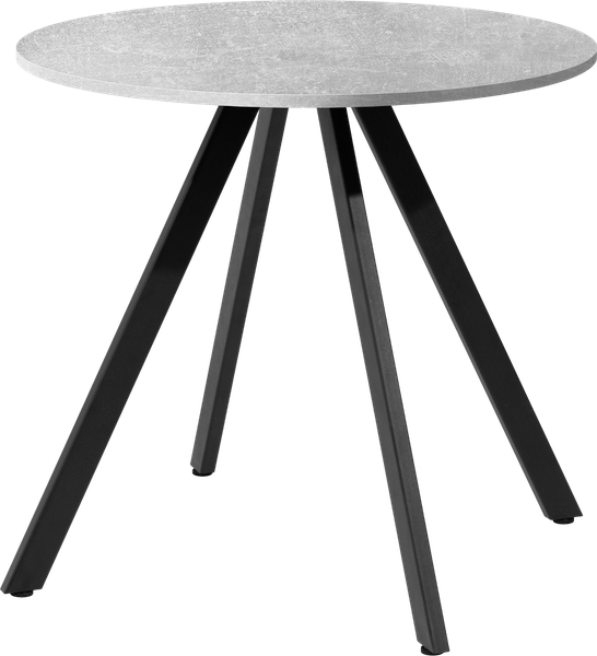 Изображение товара Обеденный стол Millwood Олесунн D80x80x75х1.8 (бетон/металл черный)