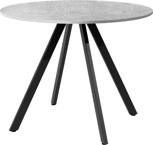 Изображение товара Обеденный стол Millwood Олесунн D100x100x75х1.8 (бетон/металл черный)