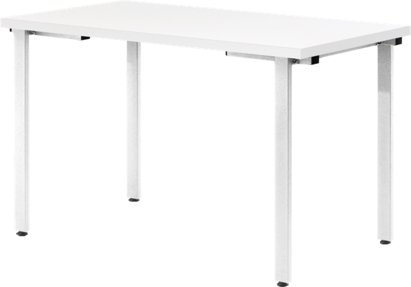 Изображение товара Обеденный стол Millwood Лофт Прага Л 120x70x75 (белый/металл белый)