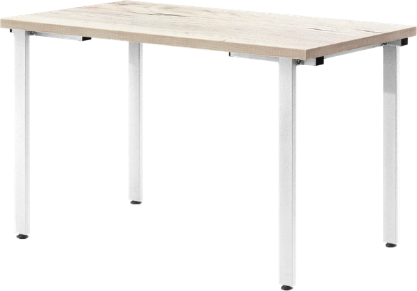 Изображение товара Обеденный стол Millwood Лофт Прага Л 120x70x75 (дуб белый Craft/металл белый)