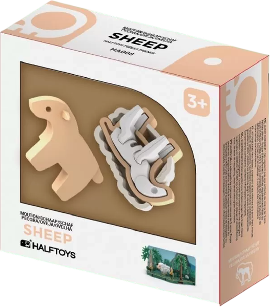 Изображение товара Игрушка-конструктор Halftoys Animal Овца с диорамой HA008