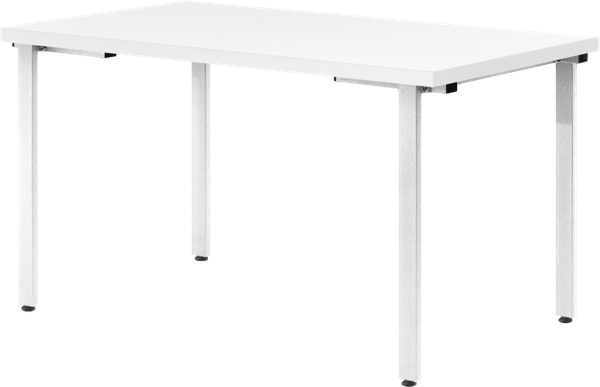Изображение товара Обеденный стол Millwood Лофт Прага Л 130x80x75 (белый/металл белый)