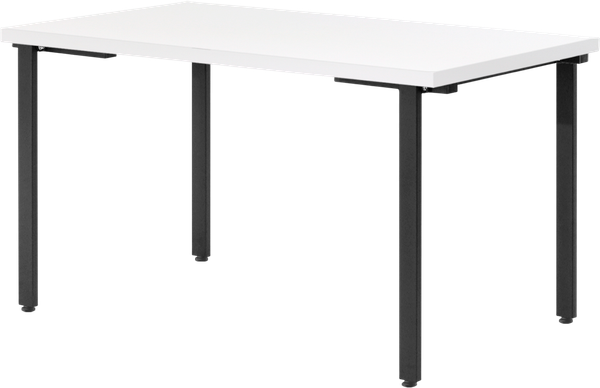 Изображение товара Обеденный стол Millwood Лофт Прага Л 130x80x75 (белый/металл черный)