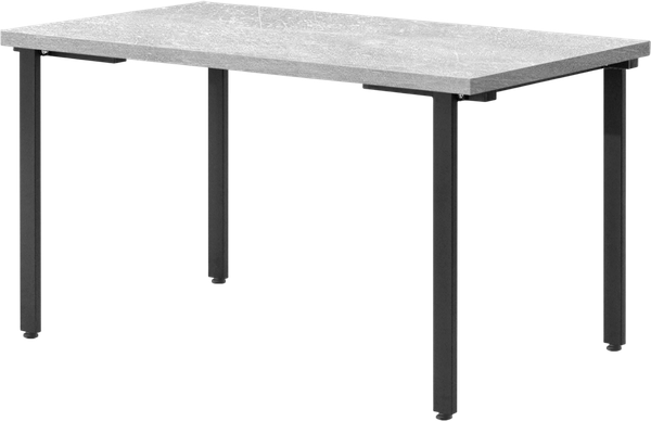 Изображение товара Обеденный стол Millwood Лофт Прага Л 130x80x75 (бетон/металл черный)