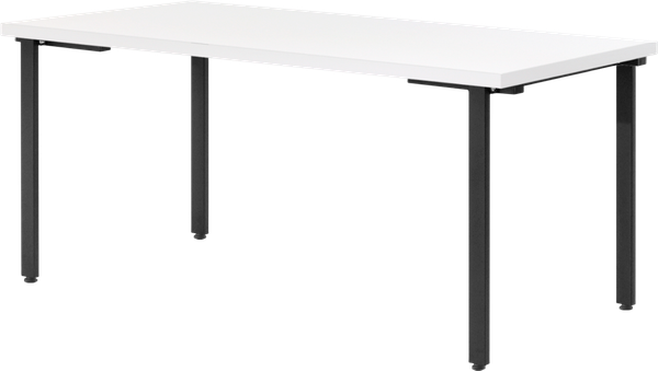 Изображение товара Обеденный стол Millwood Лофт Прага Л 160x80x75 (белый/металл черный)