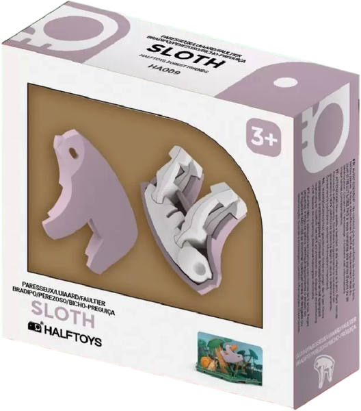 Изображение товара Игрушка-конструктор Halftoys Animal Ленивец с диорамой HA009