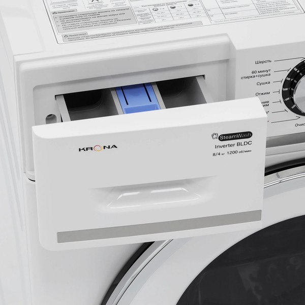 Изображение товара Стирально-сушильная машина Krona Itter Opti White 1200 8/4K WDM / КА-00008449