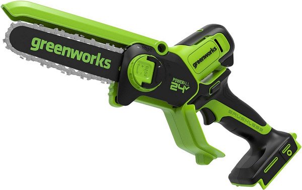 Изображение товара Пила цепная аккумуляторная Greenworks GD24CSMNX бесщеточная 24V 15см / 2008707UA (c АКБ 2Ач и ЗУ)
