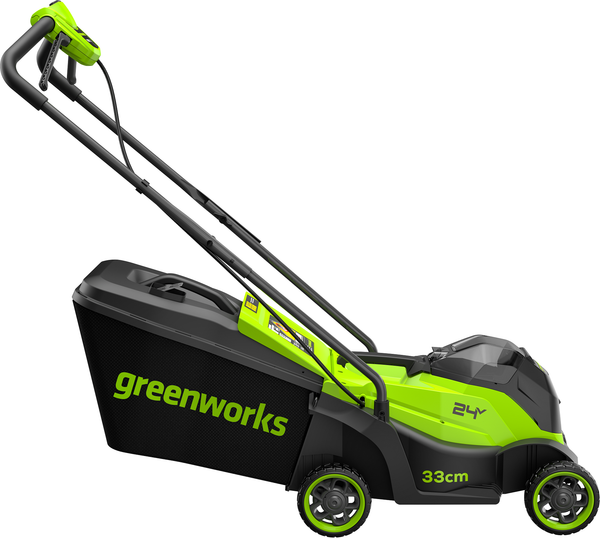 Изображение товара Газонокосилка аккумуляторная Greenworks GD24LM331 бесщеточная 24V 33см / 2520607UA (c АКБ 2Ач)
