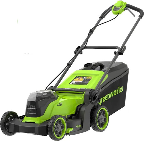 Изображение товара Газонокосилка аккумуляторная Greenworks GD24X2LM411 2x24V 41см / 2520907UD (c 2-мя АКБ 4Ач и ЗУ)