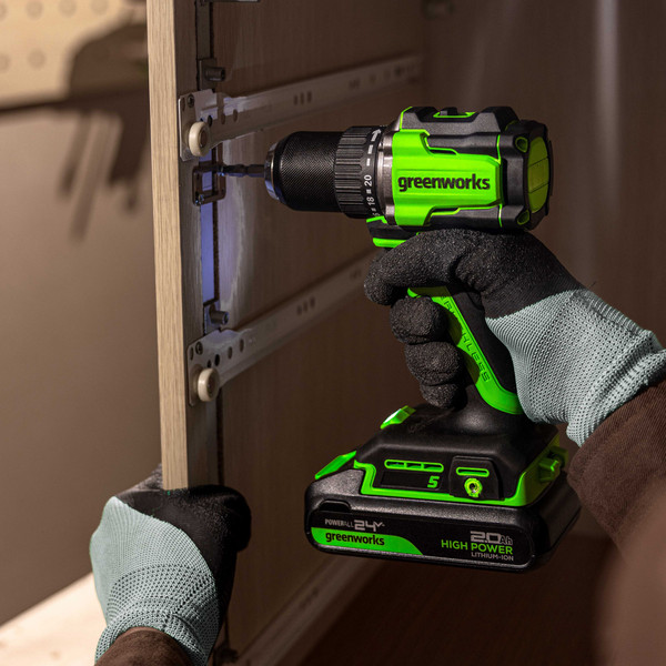 Изображение товара Аккумуляторная дрель-шуруповерт Greenworks DD560 / 3708407 (без АКБ и ЗУ)