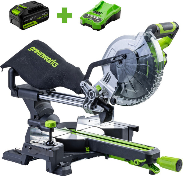 Изображение товара Торцовочная пила Greenworks GD24MS216 / 1501707UB