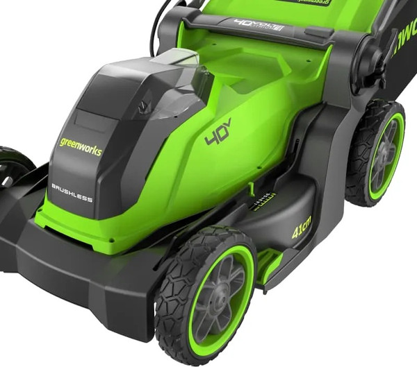 Изображение товара Газонокосилка аккумуляторная Greenworks GD40LM411 40V 41см / 2521007 (без АКБ и ЗУ)