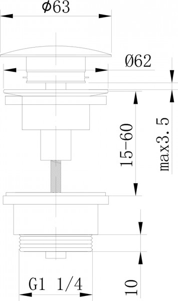 Изображение товара Донный клапан Abber AF0011SP (сатин)