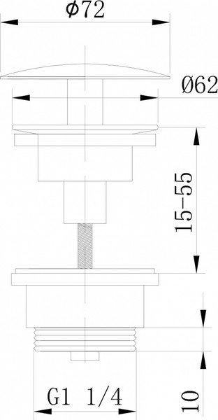 Изображение товара Донный клапан Abber AF0012SP (сатин)