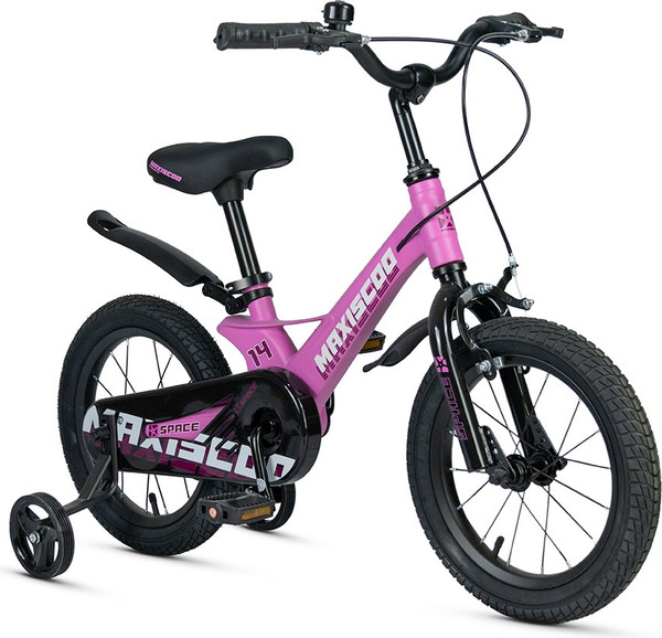 Изображение товара Детский велосипед Maxiscoo Space Стандарт Плюс 14 2025 / MSC-S1442 (розовый матовый, разобранный, в коробке)