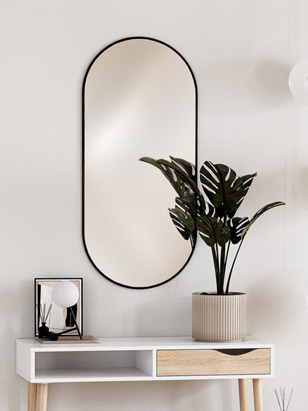 Изображение товара Зеркало Мебельград Z-16 110x50 (черная рамка)