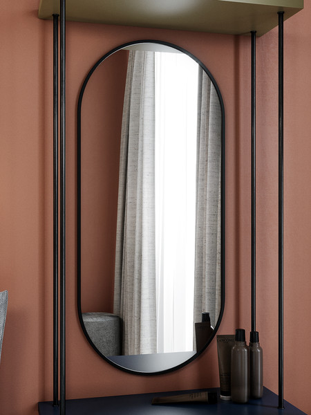 Изображение товара Зеркало Мебельград Z-16 110x50 (черная рамка)