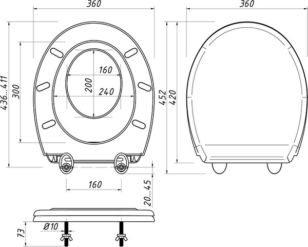 Изображение товара Сиденье для унитаза ОРИО КС-01 (белый)