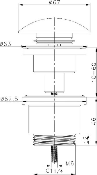 Изображение товара Донный клапан Raglo R600.01.03
