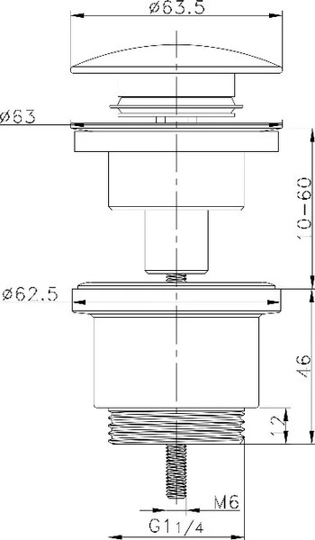 Изображение товара Донный клапан Raglo R600.01.09